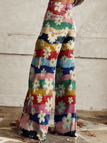 Pantalones Anchos Estilo Vintage