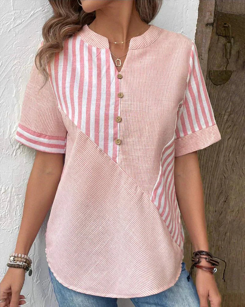 Chic-Comfort Striped Blouse