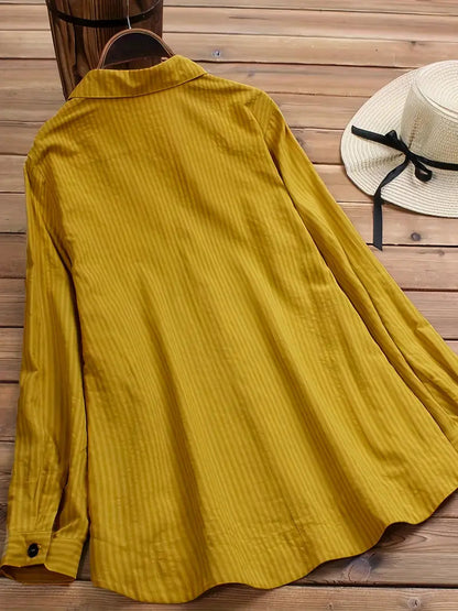 Blusa Caída-Favorecedora Botón Lateral
