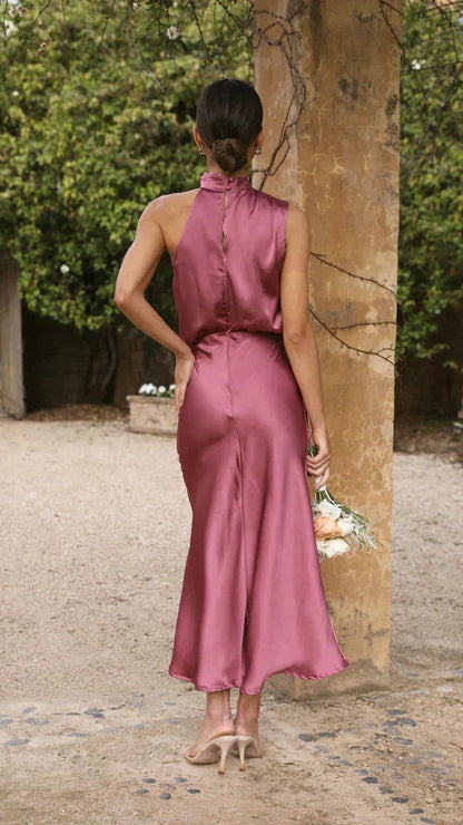 Elegante Glanz Maxikleid