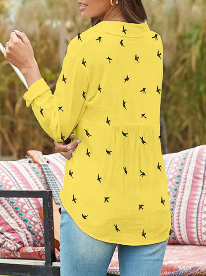 Blusa Confort-Elástica Pájaros