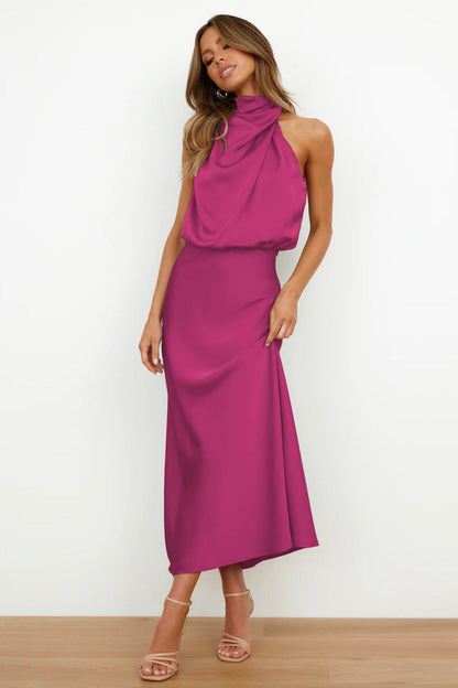 Vestido Satén Glamuroso