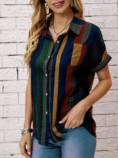 Blusa Rayas Fácil-Cuidado