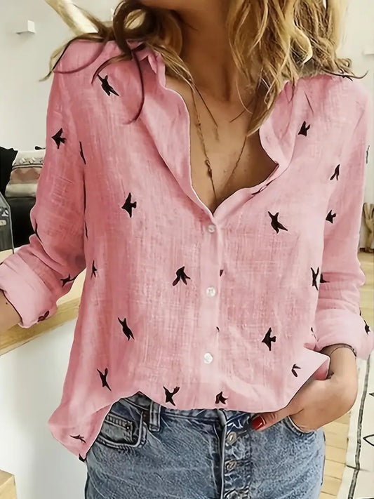 Blusa Confort-Elástica Pájaros