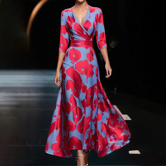 Vestido Escote-V Confortable