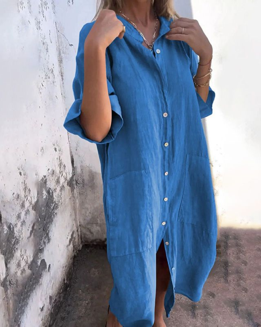 Boho Breeze Shirt Dress