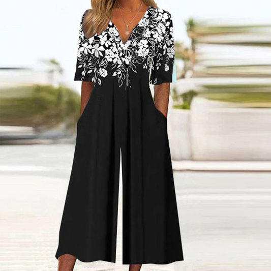 Mono Floral Negro Súper-Cómodo