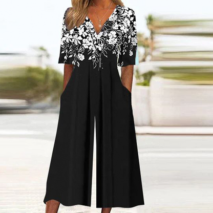 Mono Floral Negro Súper-Cómodo