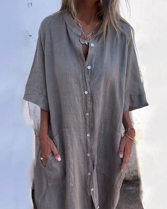 Boho Breeze Shirt Dress