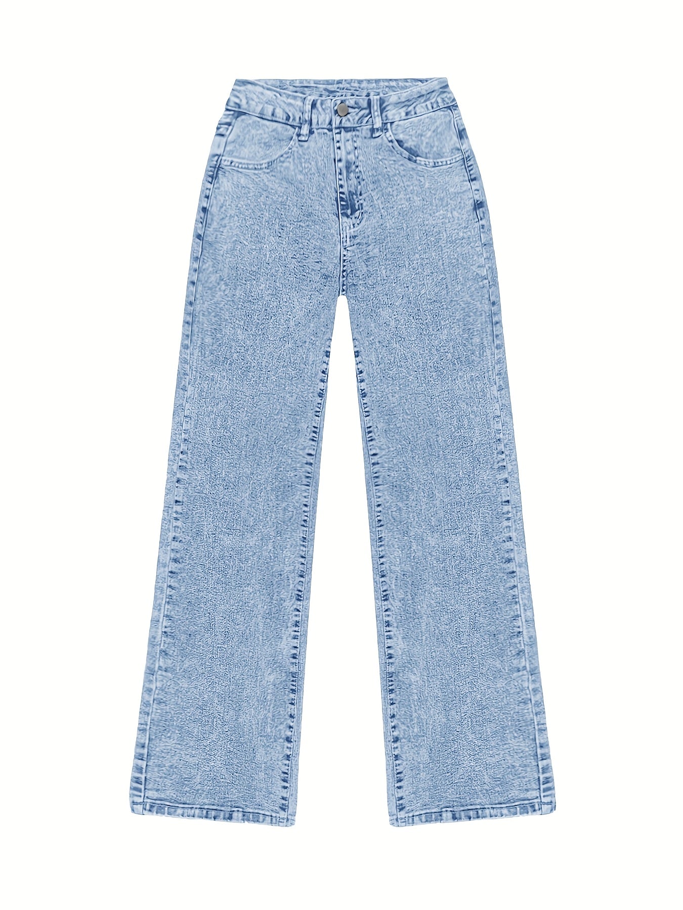 Pantalón Recto Azul Confort-Elástico