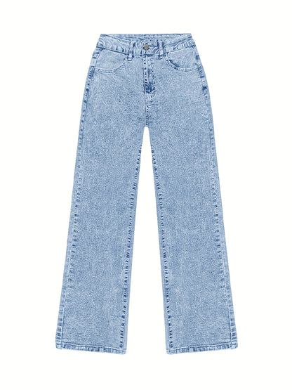 Pantalón Recto Azul Confort-Elástico