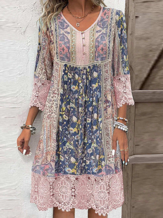 Lazo-Vintage Vestido Boho