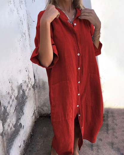 Boho Breeze Shirt Dress