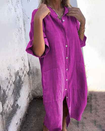 Boho Breeze Shirt Dress