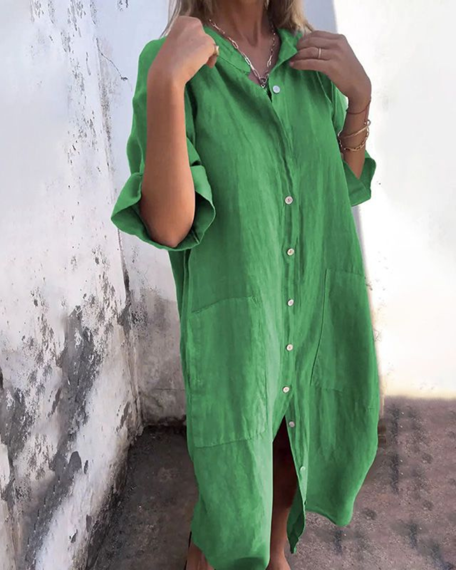 Boho Breeze Shirt Dress