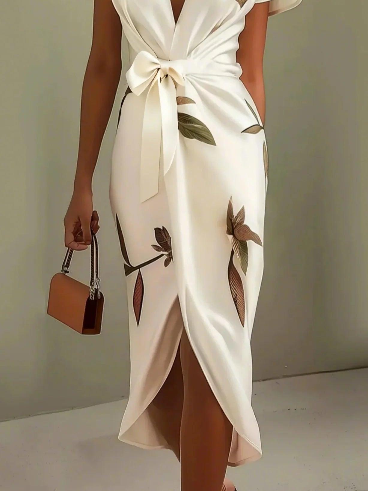Vestido Atractivo Midi Hoja Urbana