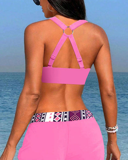 Bikini Halter Confort Geométrico