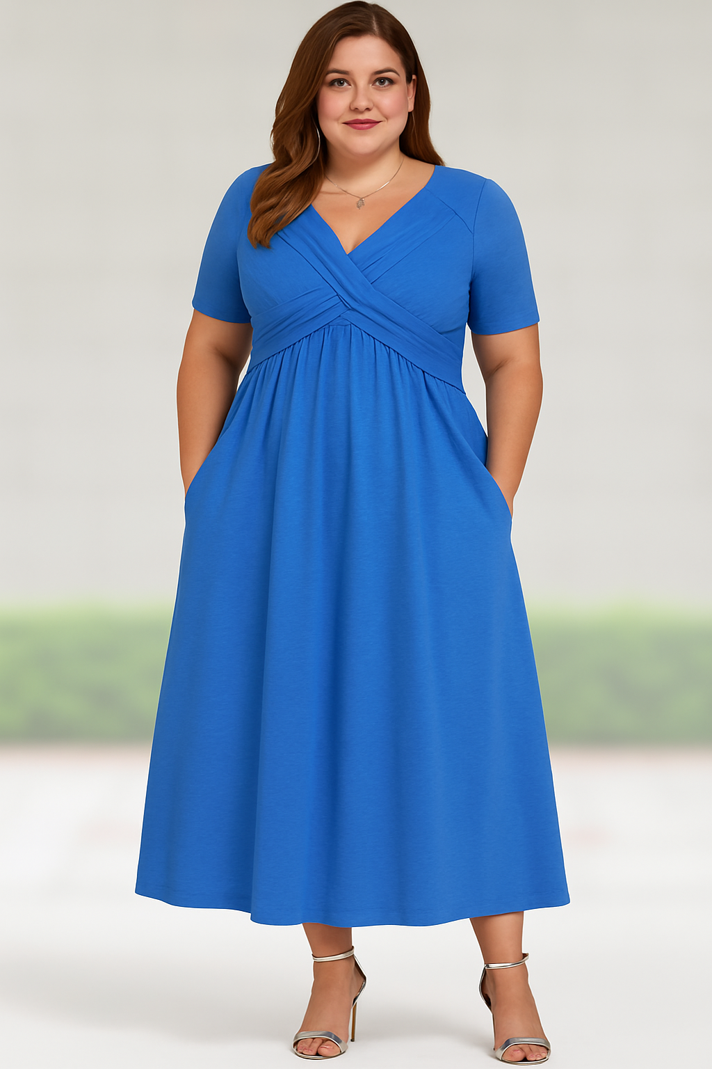 Vestido Midi Plisado Elegante