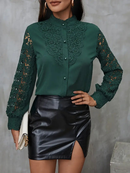 Blusa Encaje Caída-Suave