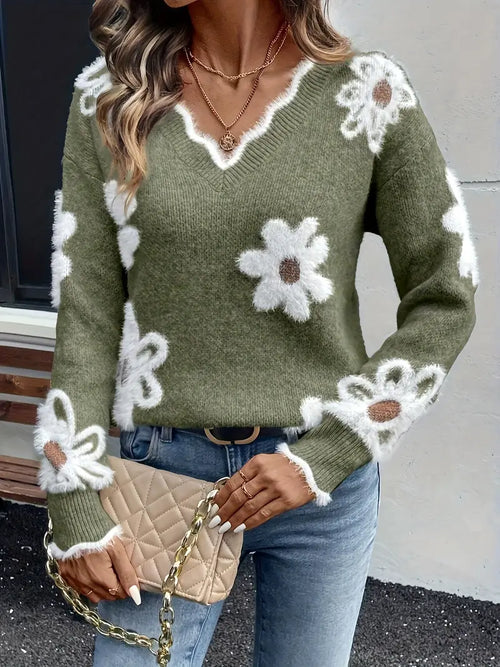 Jersey Floral Rosa Corte-Favorecedor