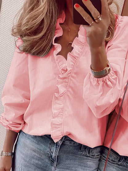 Blusa Cuello V Silueta-Favorecedora