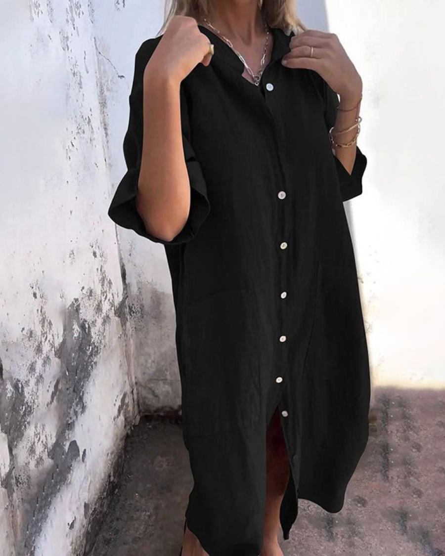 Boho Breeze Shirt Dress