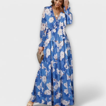 Vestido Maxi Floral Elegante