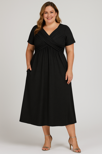 Vestido Midi Plisado Elegante