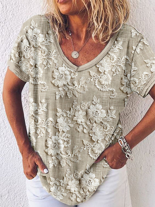 Blusa Floral Silueta-Favorecedora