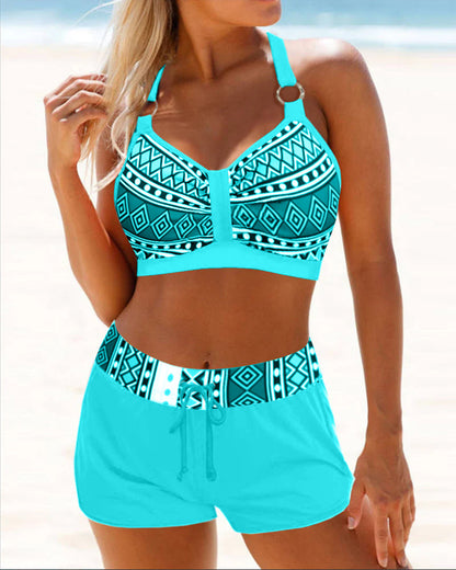Bikini Halter Confort Geométrico