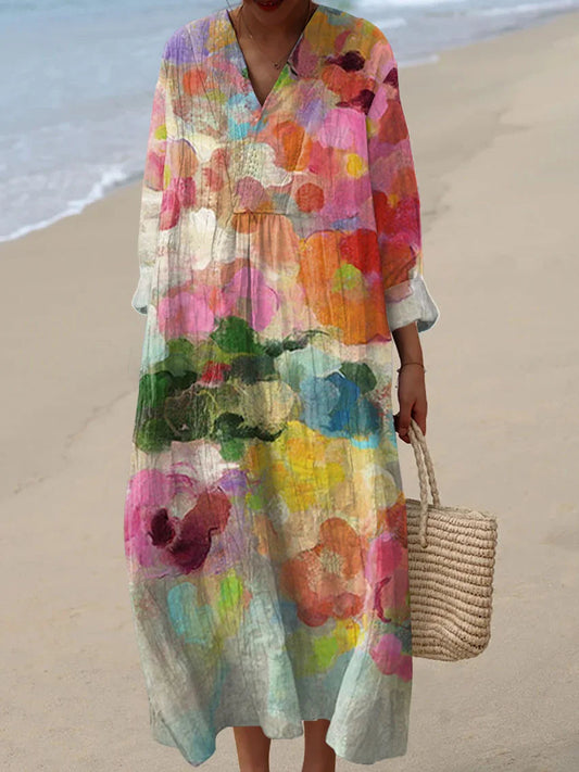 Vestido Vintage Colorido Chic