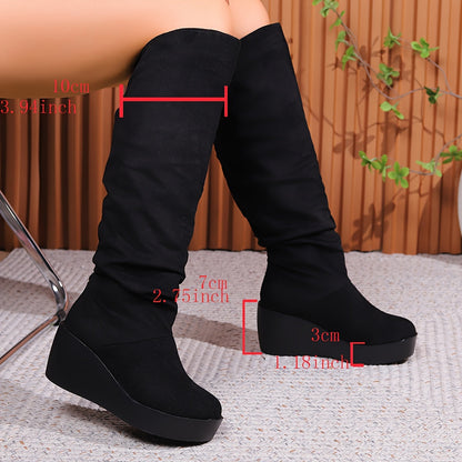 Botas Altas Cuña Confort