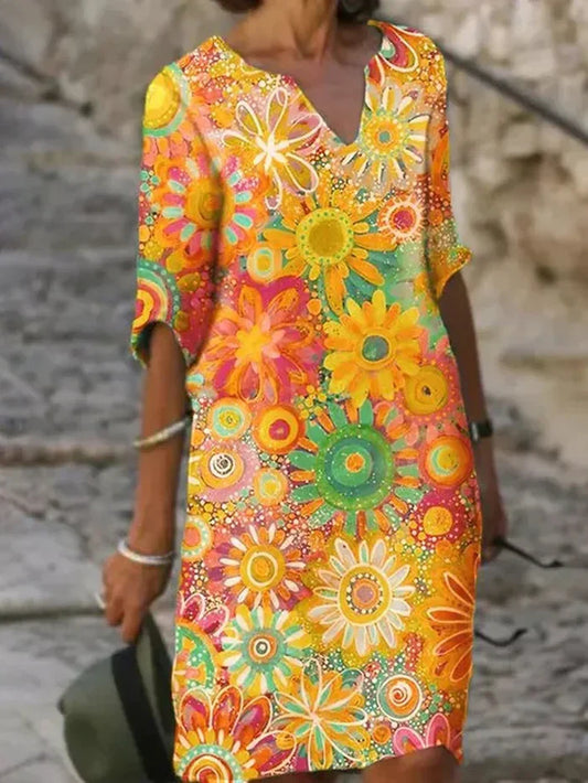 Vestido-Florido Aireado