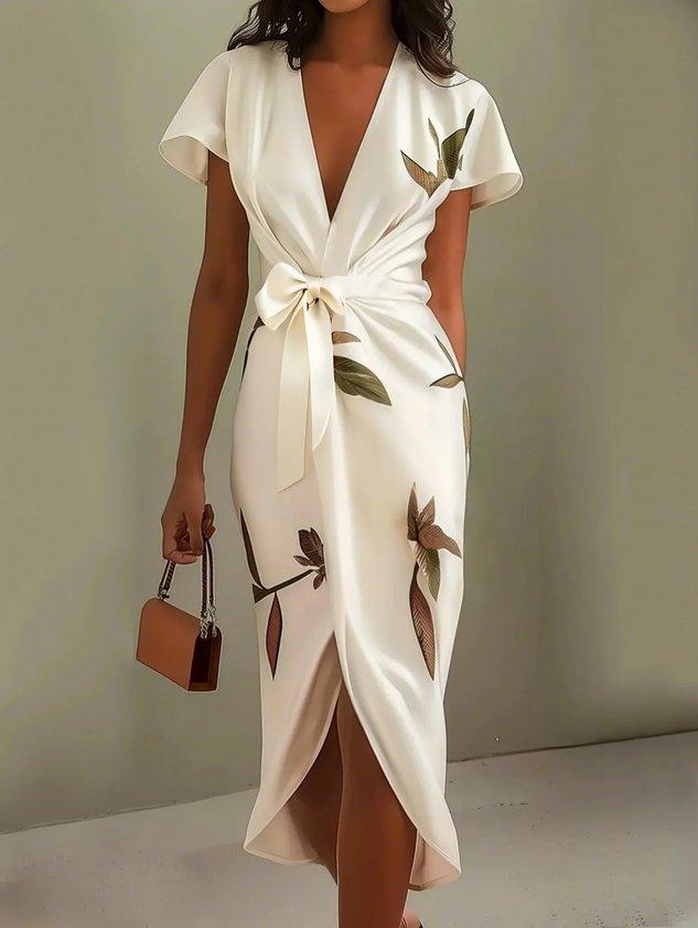 Vestido Atractivo Midi Hoja Urbana