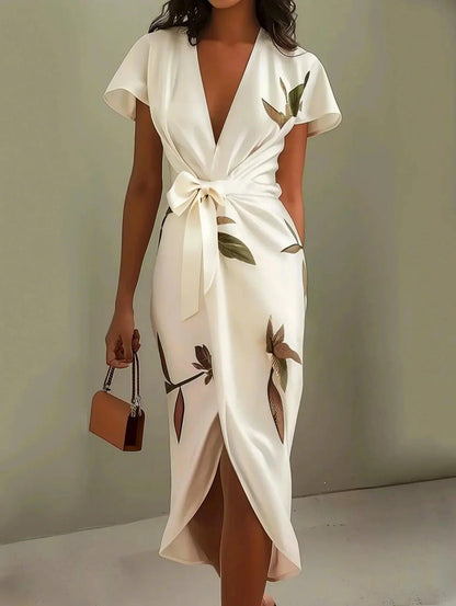 Vestido Atractivo Midi Hoja Urbana