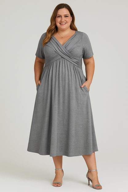 Vestido Midi Plisado Elegante