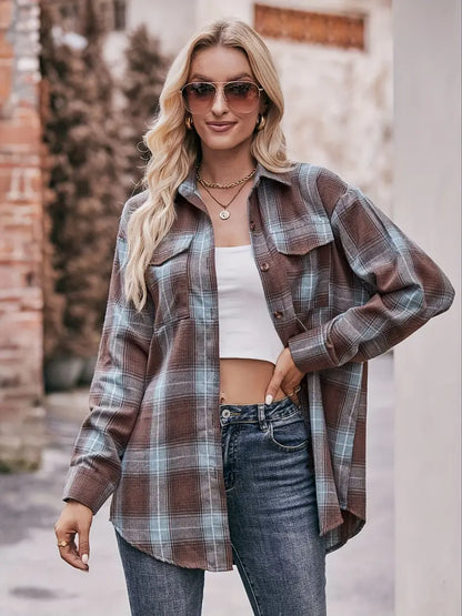 Blusa Favorecedora De Cuadros