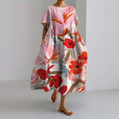 Verano Floral V-Neck Dress