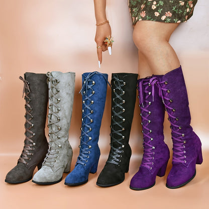 Botas Altas Tacón-Estable
