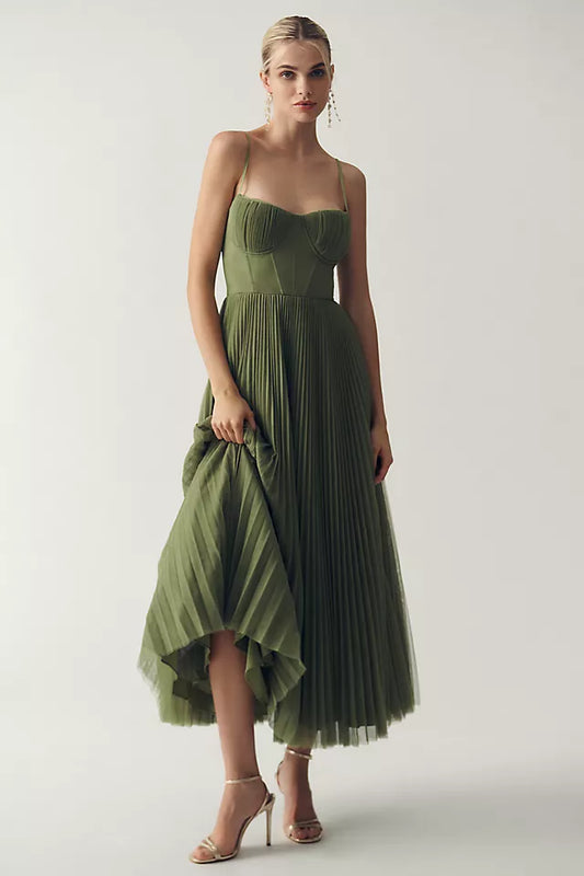 Asymmetric Elegance Tulle Dress