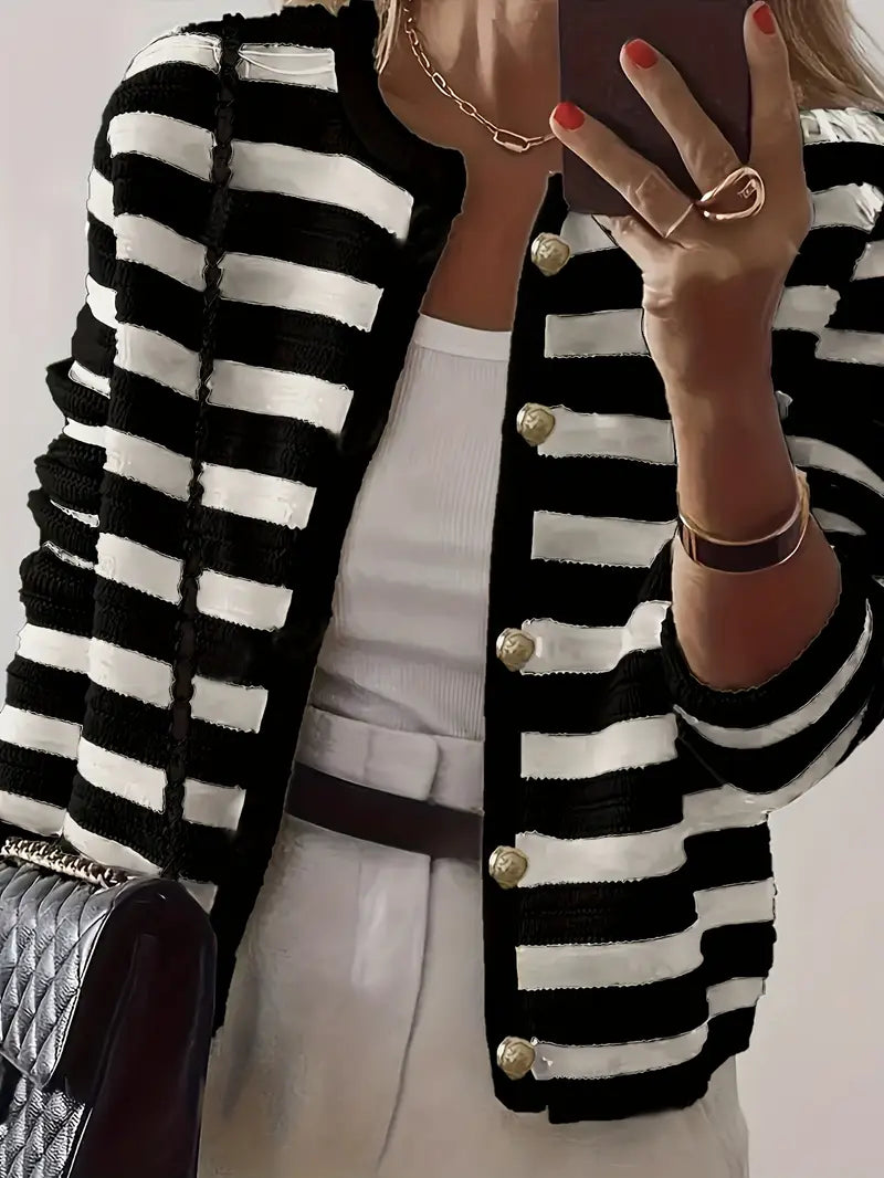 Cárdigan Rayas Calidez-Ligera