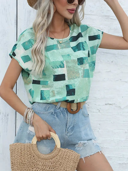 Blusa Geométrica Transpirable
