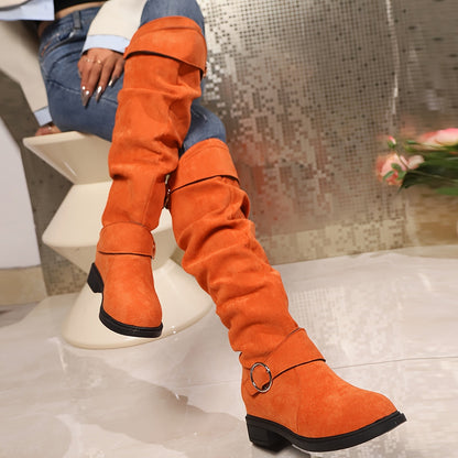 Tacones Plataforma Paso-Estable Rojos