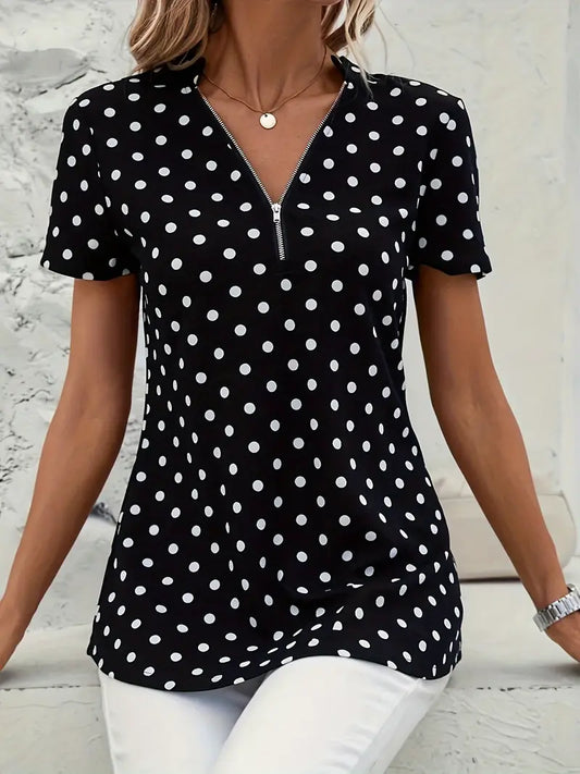 Blusa Lunares Fácil-Cuidado