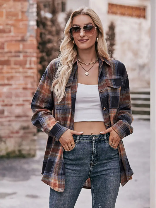 Blusa Favorecedora De Cuadros
