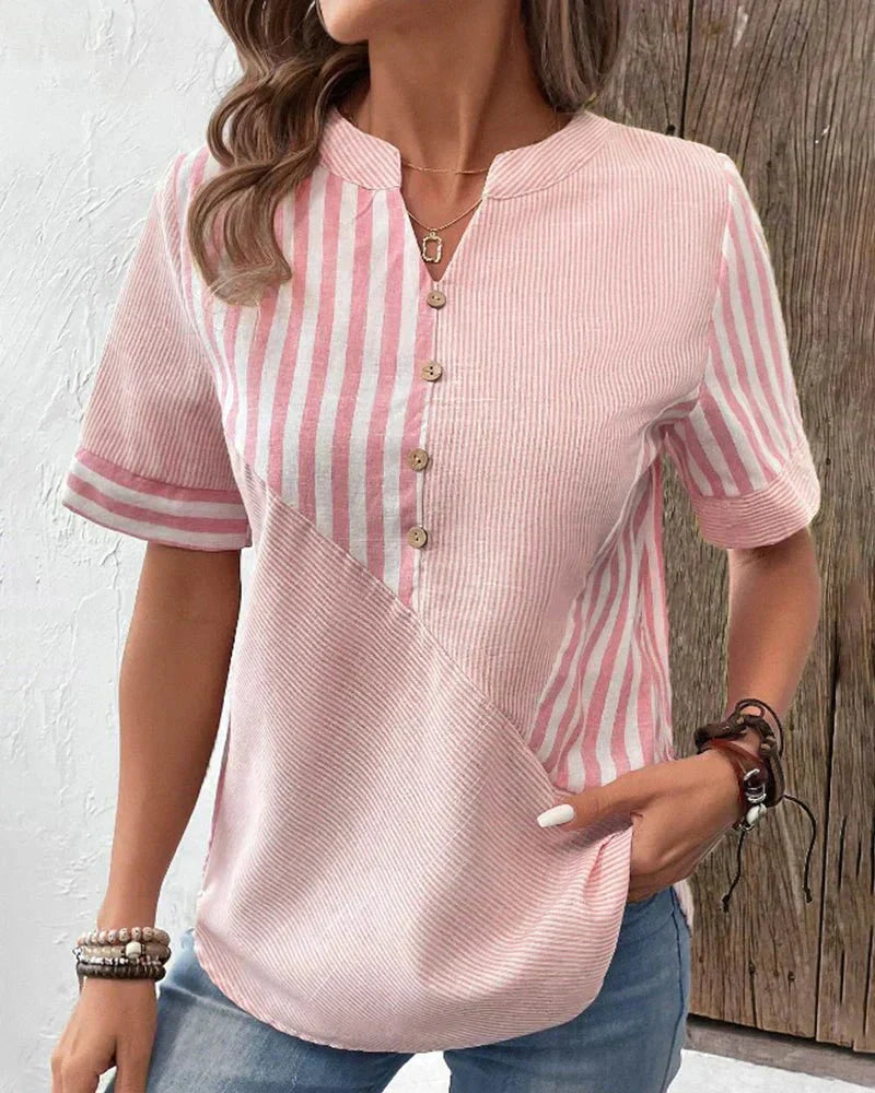 Chic-Comfort Striped Blouse