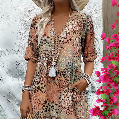 Vestido Floral Midi Elegante