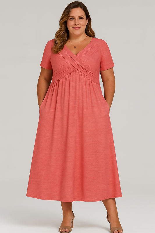 Vestido Midi Plisado Elegante