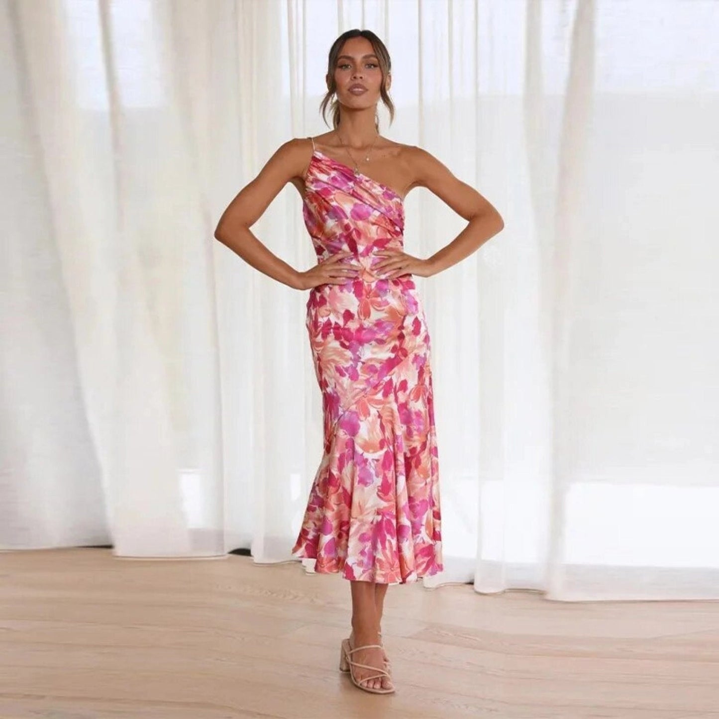 Sensual Floral Cocktail Dress