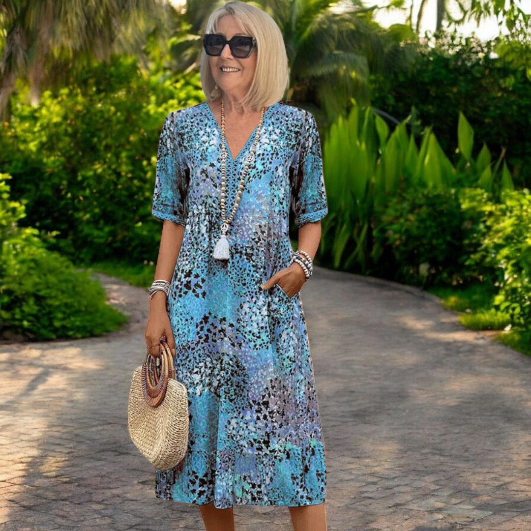 Vestido Floral Midi Elegante